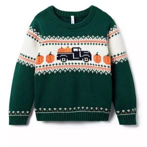 Janie & Jack pumpkin fair isle sweater